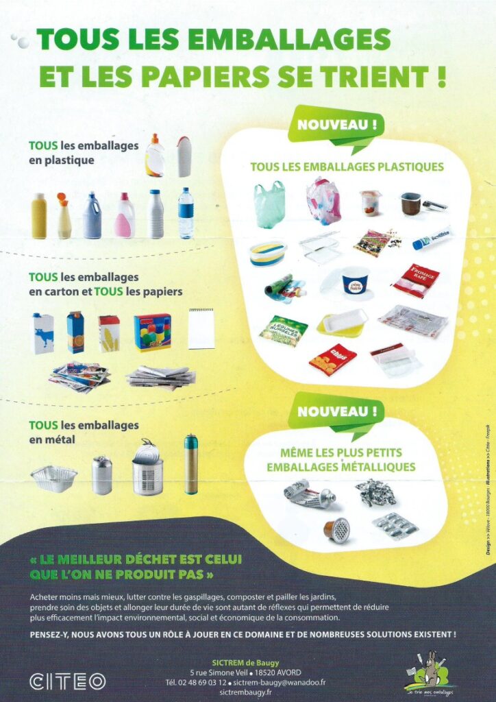tri emballages et papiers